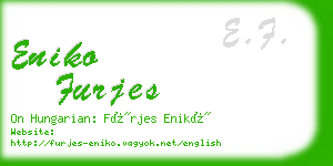 eniko furjes business card